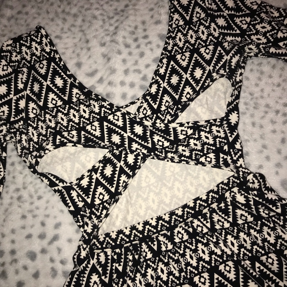 Forever 21 Black & White Tribal Print Dress